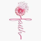 Faith Sunflower Pink Ribbon Breast Cancer Awareness Women Sticker Vinyl Decal Car Laptop Wall Window Bumper Sticker 5