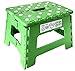 ORGALIF Heavy Duty Folding Step Stool with Anti Slip Dots and Strong Support Stepping Ladder for Kids and Adults (Green)