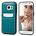 Galaxy S7 Case (Not for S7 Edge), YOKIRIN Case Card Holder Slim Fit Dual Layer Protective with Card Slot Holder Advanced Shock Absorption Protective PU Wallet Case Cover for Samsung Galaxy S7, Blue