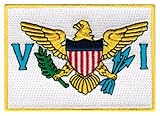 US Virgin Islands Flag Embroidered Patch Iron-On Caribbean National Emblem
