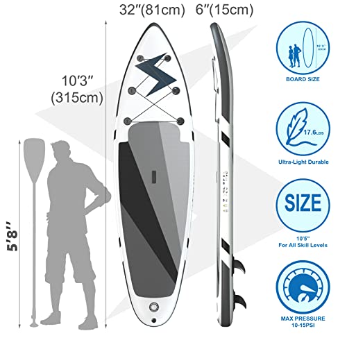 ALIFUN Paddle Board ISUP Inflatable Paddle Boards for Adults Inflatable Stand Up Paddle