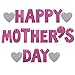 BESTOYARD Happy Mother's Day Banner Best Mom Ever Decorations Mother's Birthday Party Photo Backdrop Prop