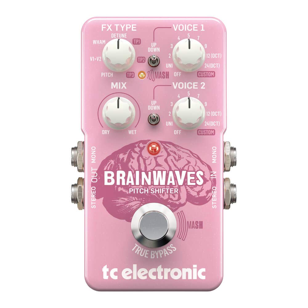 TC Electronic BRAINWAVES PITCH SHIFTER Exceptional Pitch Shifter with Studio-Grade Algorithms, 4 Octave Dual Voices and Groundbreaking MASH Footswitch, Compatible with PC and Mac