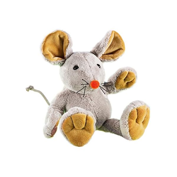 Schaffer 4752 Plüsch Maus Eddi, 26 cm, Grau