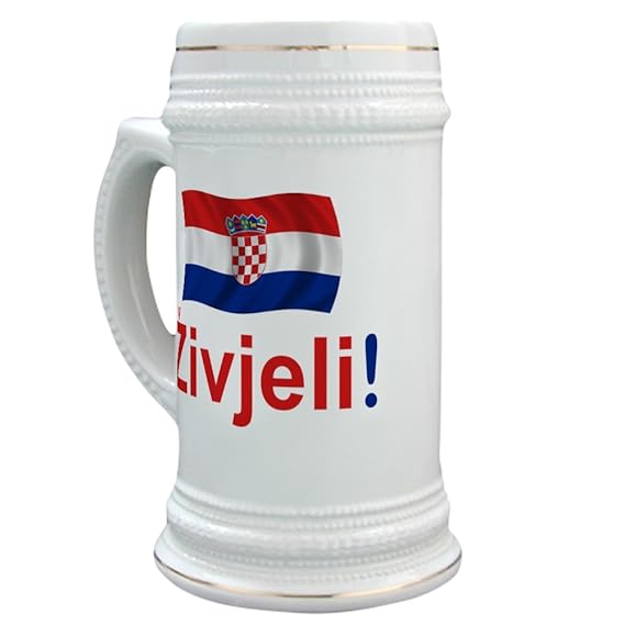 CafePress – Kroatische zivjeli – Bier Stein, 22 Oz Keramik Trinken Tasse