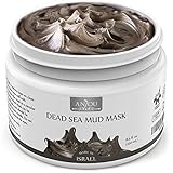 Anjou Dead Sea Mud Mask, Made in Israel, Deep Pore Cleansing and Detoxifying for Face and Body, 100 Natural Mineral-Rich Mask, 8 oz / 250 ml