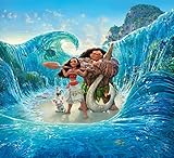 Moana Birthday Banner Personalized Custom Party Backdrop Decoration 7x5ft Princess Birthday Background for Girls Seamless Photo Background Paper