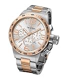 TW Steel CB124 Men's Stainless Two-Tone Bracelet Band Silver Dial Watch