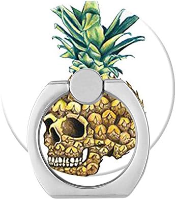 Cute Cell Phone Holders, 361°Rotation Finger Ring Phone Stand Mounts For Smartphones And Tablets, Pineapple Skull Phone Ring Stand Mounts
