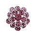 L'VOW Small Size Mixed Color Wedding Bridal Crystal Flower Brooches Pack of12 (Multicolor （2.2-3cm）)