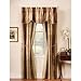 Window Accents 5-Piece Tuscan Scroll Stripe Jacquard Rod Pocket Set, 56 by 63-Inch, Autumn