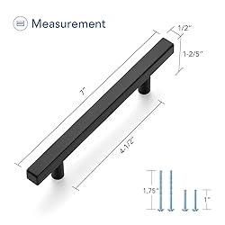 Ravinte Black Cabinet Handles 20 Pack 4-1/2 inch