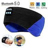 Bluetooth Sleeping Headband Headphones, The Young's Bluetooth Headband Wireless Sleep Headphones for Workout Jogging Yoga - Black and Blue