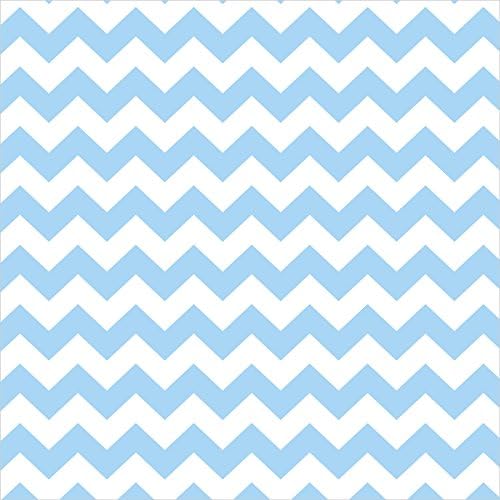 Chevron Blue &amp; White Fleece Throw Blanket with Finished Edges