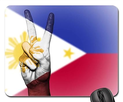Amazon Com Mouse Pads Philippines Peace Hand Nation Background