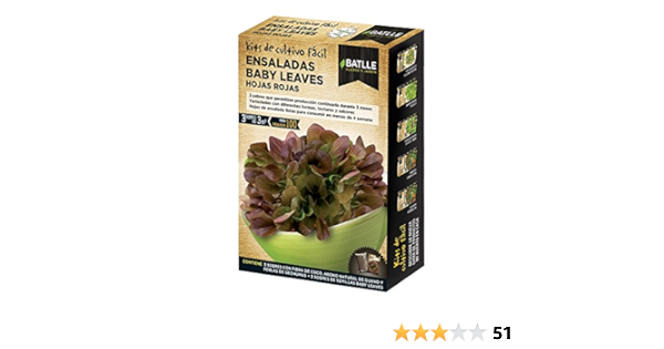 Huerto Urbano - Baby leaves Hojas Rojas - Batlle: Amazon.es ...