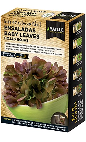 Huerto Urbano - Baby leaves Hojas Rojas - Batlle: Amazon.es: Jardín