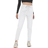 Metietila Womens Pull-on Jeans Stretch High Waisted Elastic Waist Jeans for Women Denim Joggers Pants
