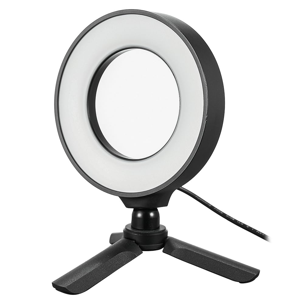 ZENIKO Multifunctional 5W Video Ring Light LED Conference Video Light 5-Level CCT Magnetic Design Selfie Light for Laptop Vlog,Shorts Outdoorshoots