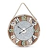 Baxton Studio Vintage Farmhouse Silver Metal and Multicolored Wood Wall Clock 51zvV1YpF%2BL. SS100