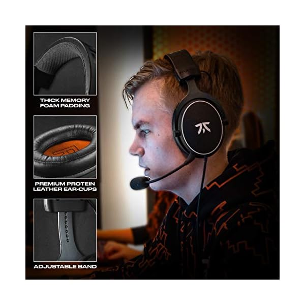 Cuffie da gioco Fnatic REACT per PS4/PC con driver da 53 mm, audio stereo e  controlli in linea, di tipo Over-Ear con padiglioni in Soft Memory, per  Xbox One/Disposotivi Mobili/Switch/Mac - Cuffie