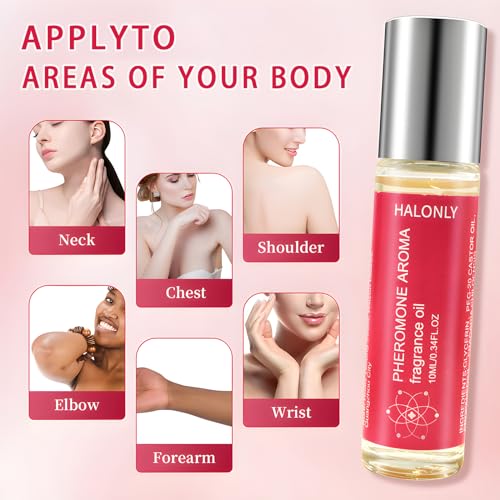 Roll-On Pheromone Perfume for Women, rollerball perfume, travel perfume, clean perfume Long-Lasting Pheromone-Infused Essential Oil - 0.34 fl.oz (10mL)