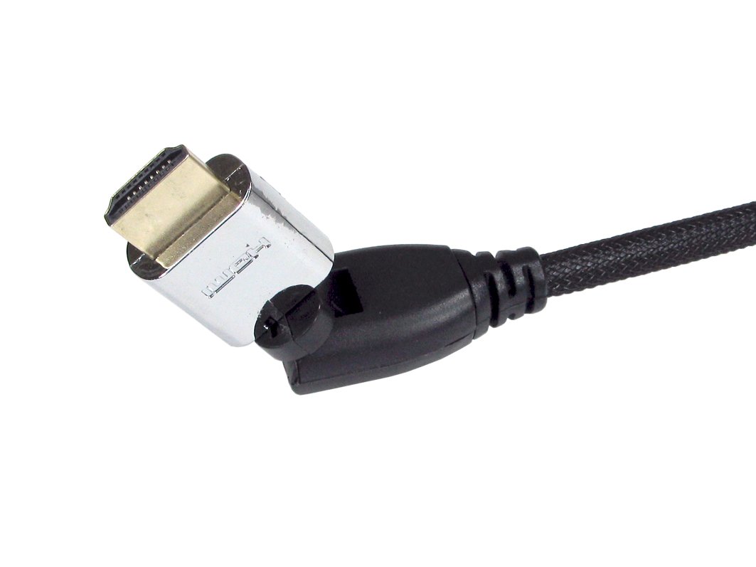 World of Data 5m HDMI v1.4 Cable - 4K 60Hz - Swivel & Rotate Connectors - Nylon Braided - Gold Plated - HDMI Ethernet Channel - Audio Return Channel (ARC) - 3D - HDTV - ULTRA HD
