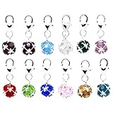 Birthstone Dangle Charm Pendant for European Clip on Charm Jewelry w/ Lobster Clasp