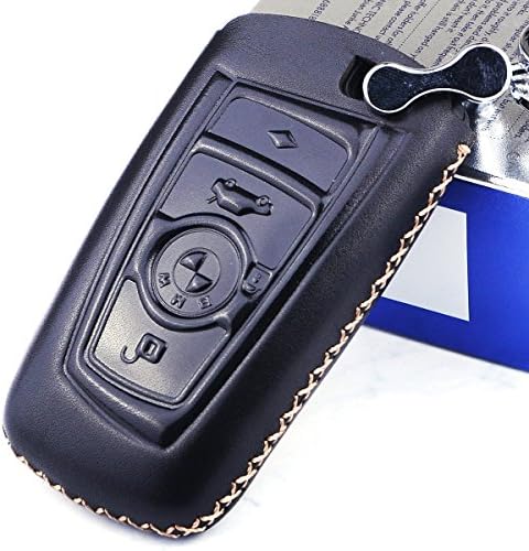 Vielsson Calfskin Genuine Leather 2001-2017 BMW 325i 328i 330i 525i 528i 535i 750i X1 X5 X3 X4 X6 e46 e90 e60 f30 e39 e92 key fob cover case holder for both 4 buttons and 3 buttons