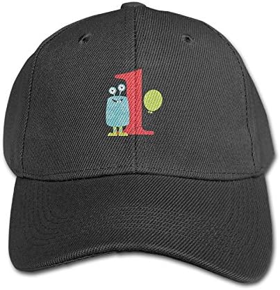1st Birthday Little Monster Blue Unisex Girls/Boys Low Profile Cap Classic Cotton Adjustable Plain Baseball Hat Black