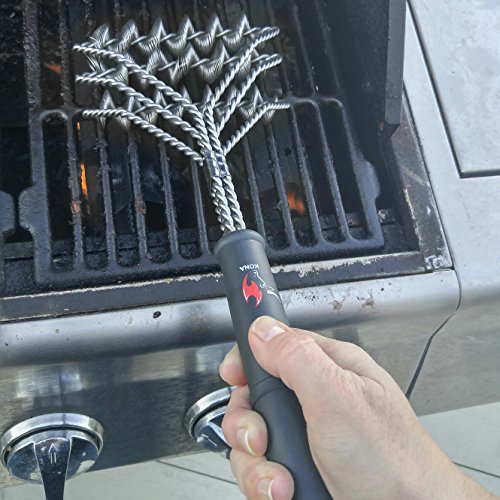 Safe/Clean Grill Brush ~ Bristle Free Barbecue Grill Brush - 100% Rust Resistant Stainless Steel BBQ Grill Cleaner ~ Safe For Porcelain, Ceramic, Steel, Iron ~ Great Grilling Accessories Gift Patio, Lawn & Garden, Grills & Outdoor Cooking, Outdoor Cooking Tools & Accessories, Cleaning & Maintenance Tools, Grill Brushes