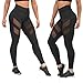 Gillberry High Waist Fitness Yoga Sport Pants Printed Stretch Points Leggings (S, black)