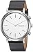 Skagen Connected Women's Hald Stainless Steel and Leather Hybrid Smartwatch, Color: Silver, Black (Model: SKT1205)