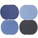 SHELCUP 12PCS Four Color Iron on Patches for Clothing Repair , Denim Patches for
