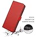 ZOVER iPhone 8 Plus case iPhone 7 Plus case Genuine Leather Case Wallet Cover with Kickstand Feature Card Slots & ID Holder and Magnetic Clasps for iPhone 7 Plus iPhone 8 Plus Red