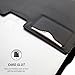 MacBook Air 11 Sleeve, Snugg - Black Leather Sleeve Case Protective Cover for MacBook Air 11
