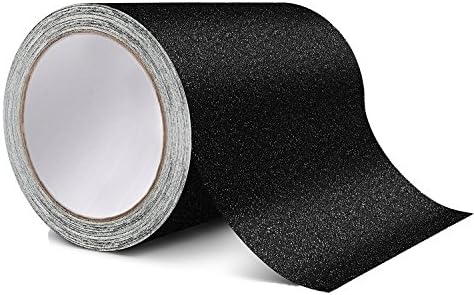Black Anti-Slip Safety Tape - Highest Traction indoor or outdoor, Non-Slip Grip Tape for Steps (6" x 15')