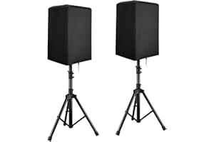 Loenel 12 Inch Speaker Cover for PA/DJ Powered Speakers, Outdoor Speaker Covers Waterproof Dustproof Anti-UV Oxford Fabric (2