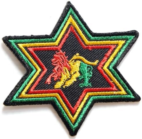 Rasta Lion Of Judah RASTAFARI ETHIOPIAN Reggae Jamaica FlagJacket Shirt T-Shirt Patch Sew Iron on Logo Embroidered Badge Sign Emblem Costume