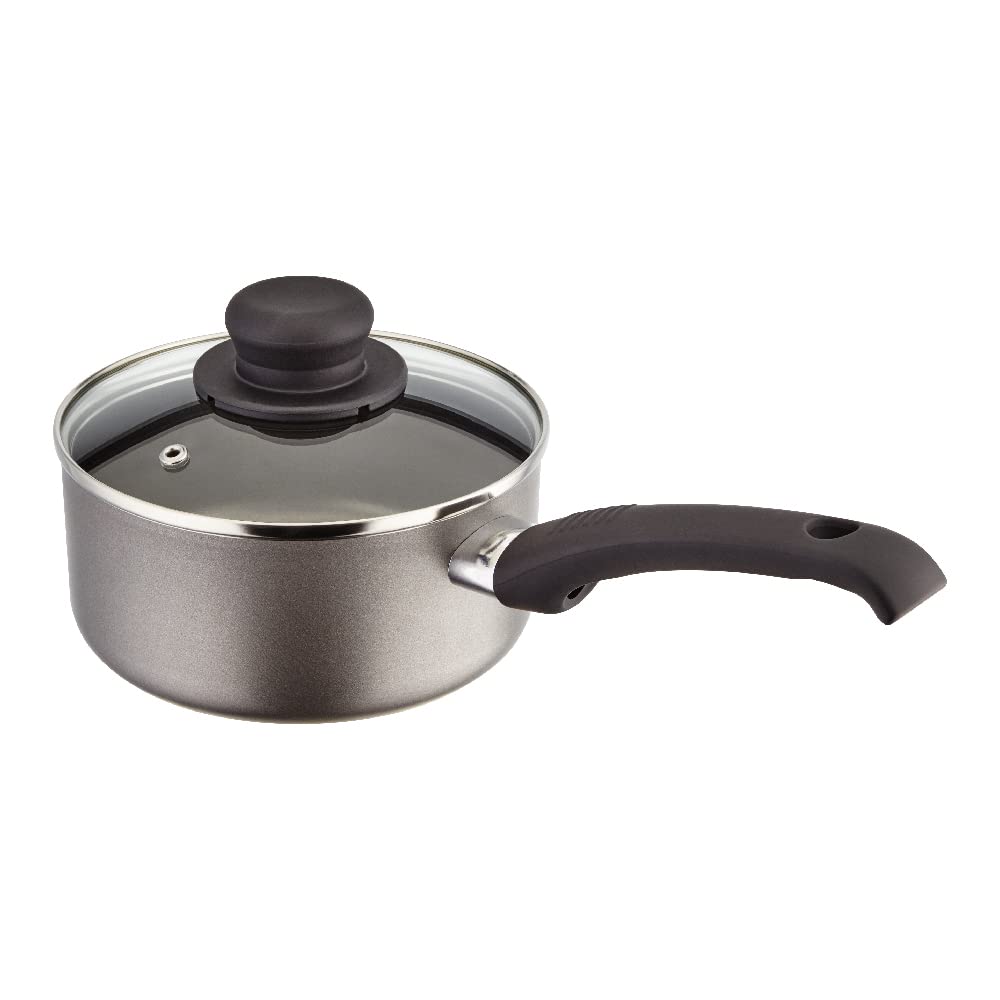 Judge Everyday 16cm Non-Stick Saucepan, 1.2L with Vented Glass Lid and Stay Cool Handle, Aluminium, Dishwasher Safe, Not Suitable for Induction Hobs, Compatible with All Other Hobs โ image 1