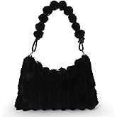 Extolove Furry Purse Y2K Fluffy Bags Faux Fur Purses for Women Fuzzy Tote Bag Plush Shoulder Handbags