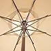 Le Papillon 9 ft Outdoor Patio Umbrella Aluminum Table Market Umbrella Crank Lift Push Button Tilt, Beige