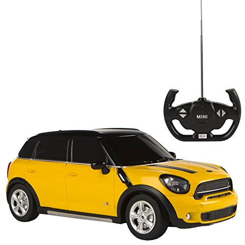 Coche Mini Countryman, con radiocontrol, escala 1:24, color amarillo