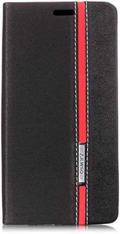 Sony Xperia XA2 Ultra Case,WIWJ Elegant Retro Colorful Pattern Flip PU Wallet Case Slim Soft Cover Case with Stand Function Magnetic with Card Holder Case for Sony Xperia XA2 Ultra-Black+Black+Red