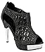 JJF Shoes Women Glitter Crystal Rhinestone Peep Toe Platform High Heel Evening Dress Bootie Sandals