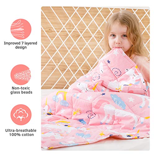 Mr. Sandman 5 lbs Weighted Blanket for Kids Twin Size Bed, Perfect for