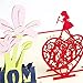 Paper Spiritz Mother's Day Pop Up Greeting Cards Mothers Birthday 3D Greeting Cards Handmade Gift Card with Envelopes