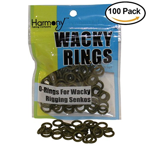 Wacky Rings - (GREEN PUMPKIN O-Rings for Wacky Rigging Senko Worms (100 orings for 4&5