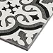 Modern 6X6 Deco Patterned Black Gray Off White Matte Porcelain Mosaic Tile Kitchen Backsplash Bathroom MTO0234
