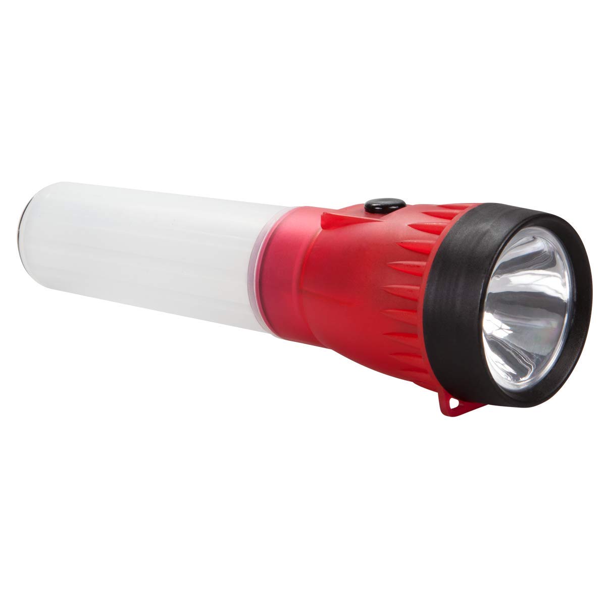 Photo 1 of *** CHECK COMMENTS***      Life Gear LED Flashlight with Glow Handle, Emergency Flasher and Storage Compartment, RED,White/Red
